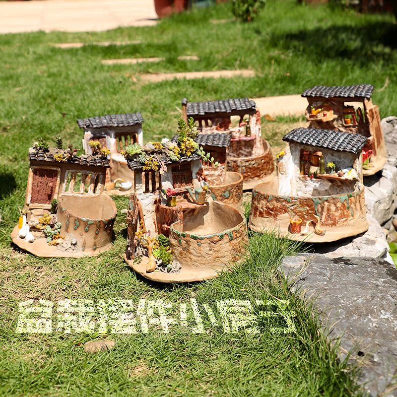 Creative ceramic vases, new Chinese zen decorations office small bonsai house garden rockery restoring ancient ways furnishing articles