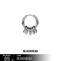 BLACKHEAD Black Head Designer Tide Brand Collar Decorative Earrings Three Colors Optional Single Couple