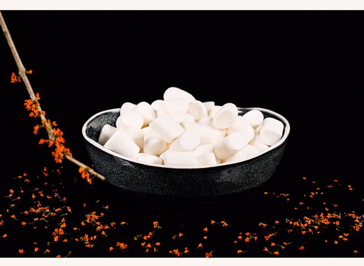 伊高原味白色棉花糖牛轧糖diy烘焙原料烧烤牛扎糖泡咖啡糖果500g