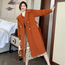 FENING MAJE 2020 Autumn and Winter new solid color woolen coat suit skirt floral bottom dress women tide