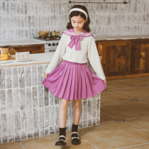 European Stations Girls JK Set Spring Autumn 2022 New Children's Pleated Skirt Western College Style Girls Uniform Skirt