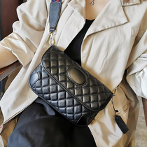 Leather chest bag womens oblique cross-wild ins tide 2021 new fashion small bag spring and summer messenger bag Korean fanny pack