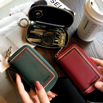 Leather net red key bag female small mini key bag key set storage 2021 new creative portable summer
