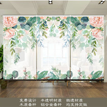 Love craft Nordic translucent roller curtain soft screen partition simple modern lifting roller curtain curtain flower