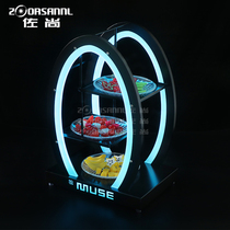Zoshang bar egg-shaped luminous fruit plate Three-layer fruit rack creative led charging luminous iron ktv fruit plate