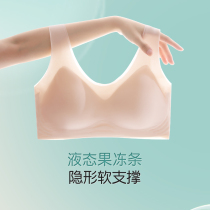 Summer thin Jelly Strips no-mark Underwear Women No Steel Ring Coalless to collect auxiliary milk Drooping Soft Support Bra Summer