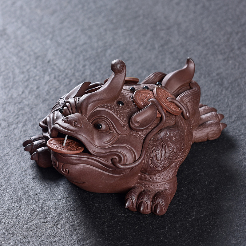 Tao blessing, violet arenaceous daikin pet toad tea to raise three lucky play tea sets and accessories tea fine toad furnishing articles