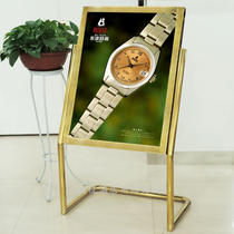 Billboard Display Card Stainless Steel Floor Poster Stand Upright Hotel Waterboard Signs Exhibition Shelf Advertising Standings