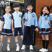 British Academy Style School Uniform Set Primary School Class Clothes Spring and Autumn Summer New Childrens Performance Kindergarten Garden Clothes