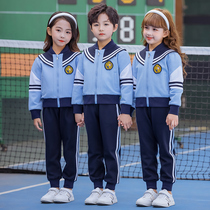 College style school uniform set primary school students Spring and Autumn new childrens class uniform Jinmian teacher three-piece kindergarten suit