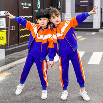 Childrens school uniform set primary school students Spring and Autumn new sportswear short sleeve three-piece summer short sleeve pants set