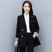 Small blazer women 2021 new black coat size temperament spring and autumn dress professional casual suit suit set