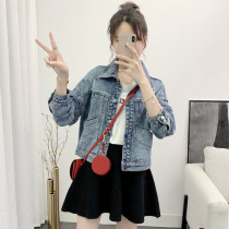 Denim jacket female spring and autumn short student loose Korean bf jacket trendy thin section 2021 new casual small jacket