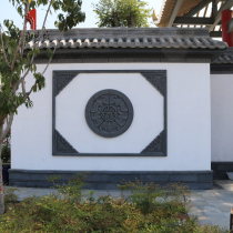 Tang Language brick carving Ancient town villa shadow wall photo wall pendant Antique relief 1m courtyard brick carving Wufu Birthday