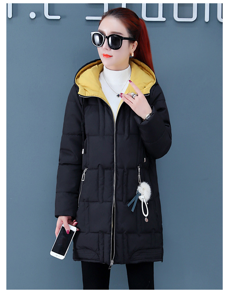 中款棉衣女土羽绒棉服2019年冬装新款时尚棉袄外套网红ins超火潮