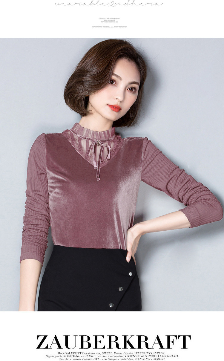 mz10068904新款t恤冬季女士加厚保暖小衫