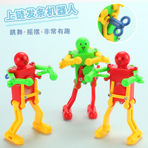 Will Dance Robot Wiggle Up The Chain Clockwork Robot Children Puzzle Toy Ground Stall Source