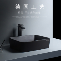 Nordic Black Terrace Basin Square Wash Basin Single Basin Home Hotel Folk Bathroom Washbasin Washbasin Wash Basin Pool