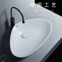 Nordic ceramic triangle table basin Household washbasin Single basin bathroom Large capacity washbasin sink