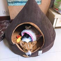 Kennel removable and washable Koji cat nest four seasons yorkwinter cute house pet Teddy small medium-sized dog yurt