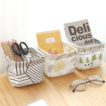 Fabric desktop storage basket snack sundries finishing basket creative toy small basket remote control cosmetics storage box