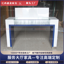 Baking Varnish Bank Fill Single Desk Information Filling Desk Public Security Filling Desk Tax Office Furniture Dispatch Tax Bureau to fill up the table