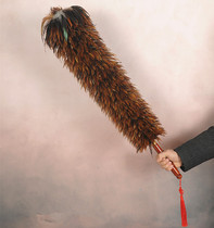 Handmade real feather duster blanket Household retractable car with thickened dust duster feather can not sweep away hair
