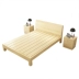 Giường gỗ đơn giản hiện đại đơn giản 1,8 mét giường đôi 1,5 mét chính phòng ngủ thông giường kinh tế đậm đậm giường đơn - Giường