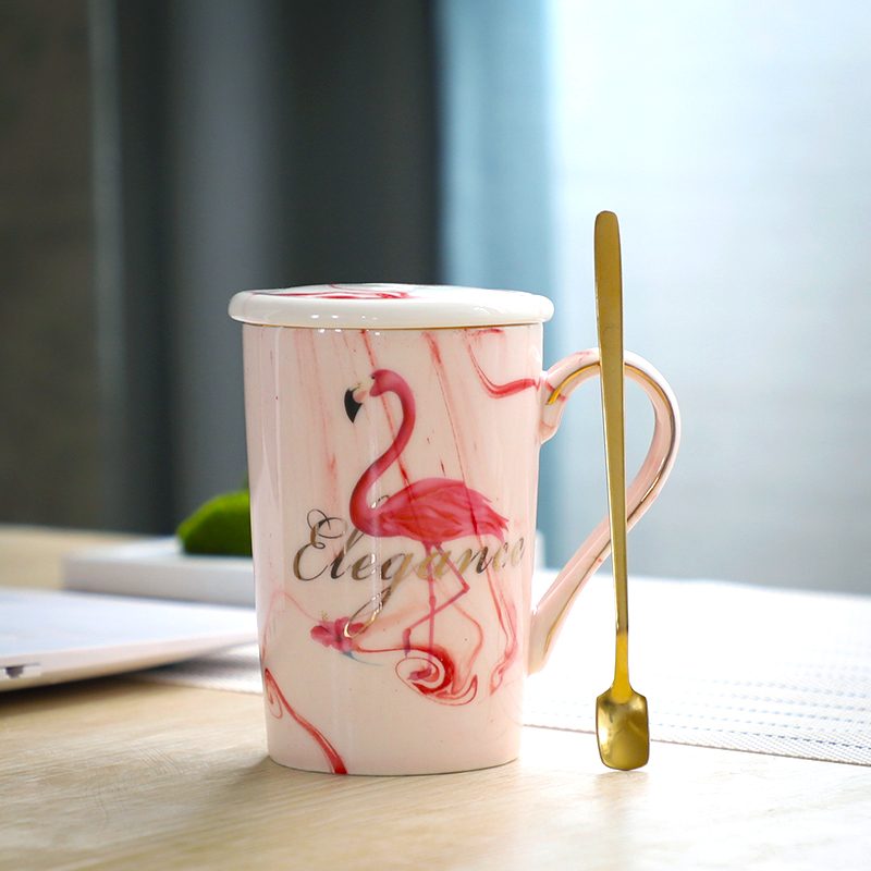 Nan sheng move flamingos Nordic ins wind ceramic coffee cup home office keller cup suit couples