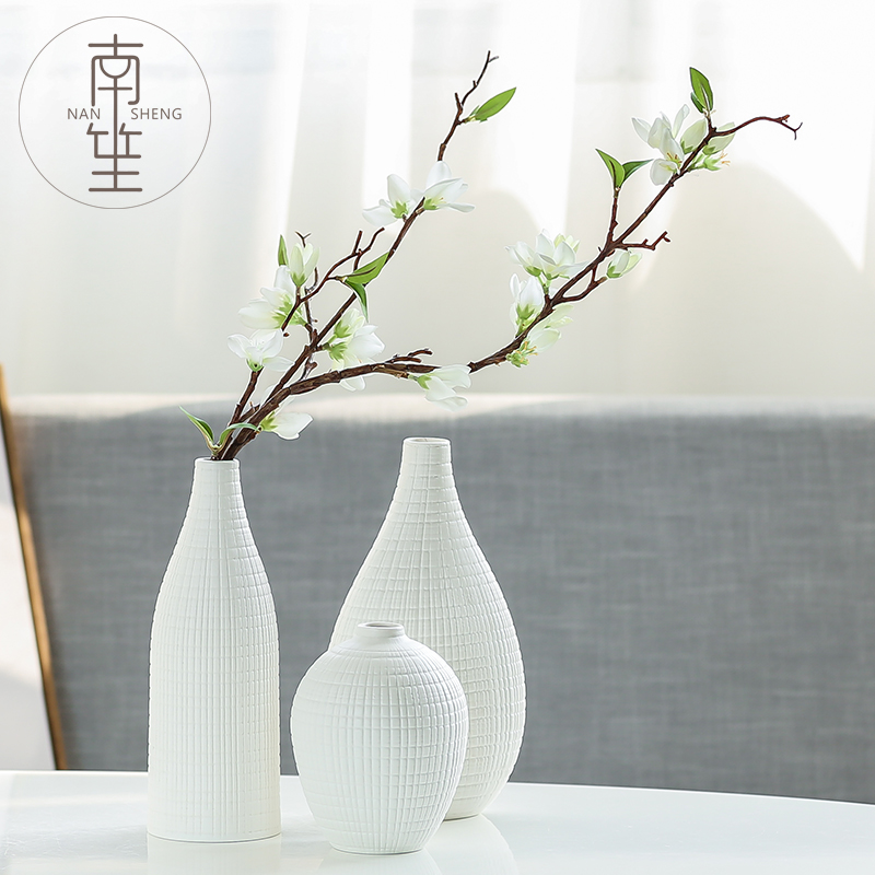 Nan sheng mesa of I and contracted sitting room place adornment simulation flower, dried flower ceramic vase household act the role ofing is tasted