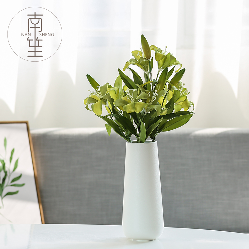 Nan sheng household act the role ofing is tasted simulation flower, dried flower ceramic vase Nordic mesa of I and contracted sitting room place decoration