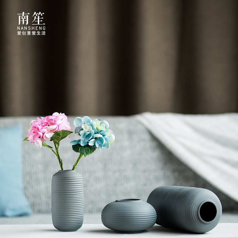 Nan sheng mesa of I and contracted ceramic vase suit household act the role ofing is tasted furnishing articles simulation flower, dried flower, flower, flower arrangement