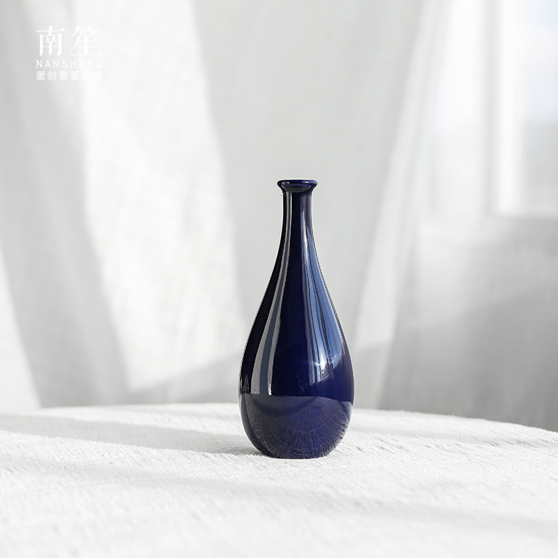 Nan sheng small pure and fresh household act the role ofing is tasted blue ceramic vase simulation furnishing articles table sitting room adornment ornament