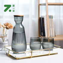 Summer solstice glass cold kettle home cold water cup high temperature large capacity Japanese teapot set thickened Nordic creative