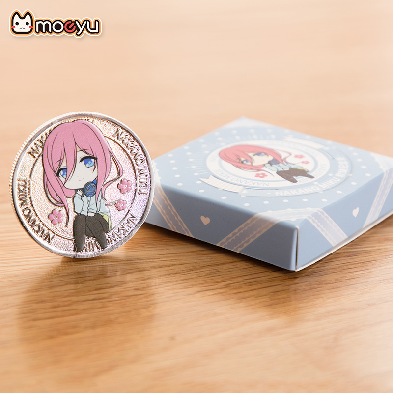 moeyu zhenbailem commemorative coin, second dimension animation, surrounding soft mei coin collection, student's birthday gift