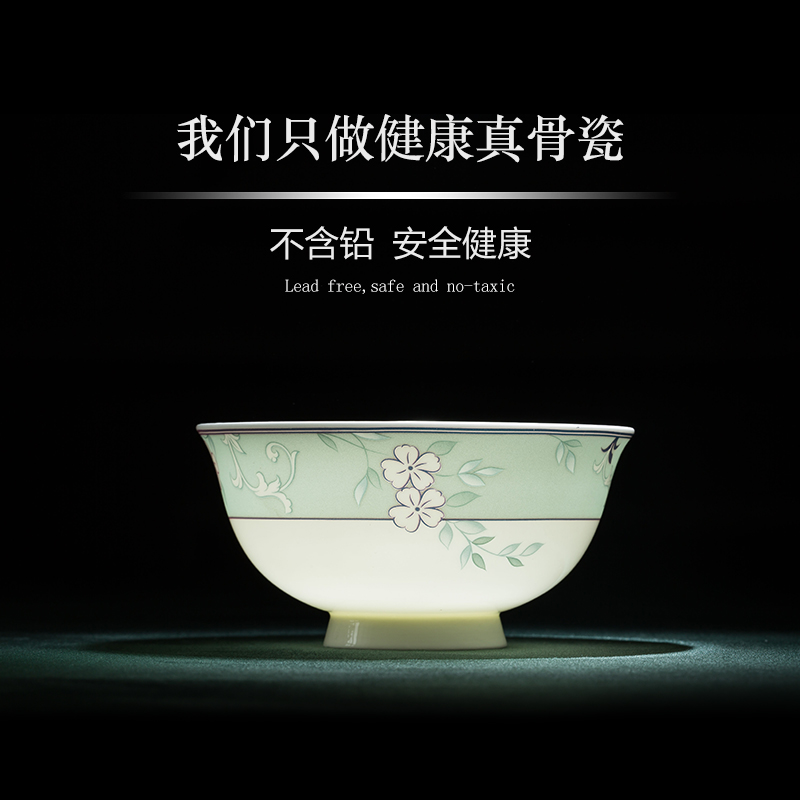 Jingdezhen tableware suit Korean dishes suit creative household ceramic bowl European - style ipads porcelain bowl chopsticks plate