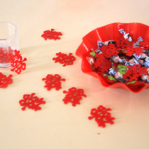 Marriage small wedding wedding room decoration sprinkling bed joy stairs happy fruit plate happy word hand throw small happy word wedding supplies layout