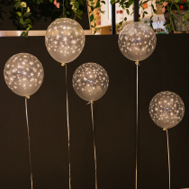 White transparent polka dot balloon boyfriend birthday decoration ins wind net red star planet party decoration decoration