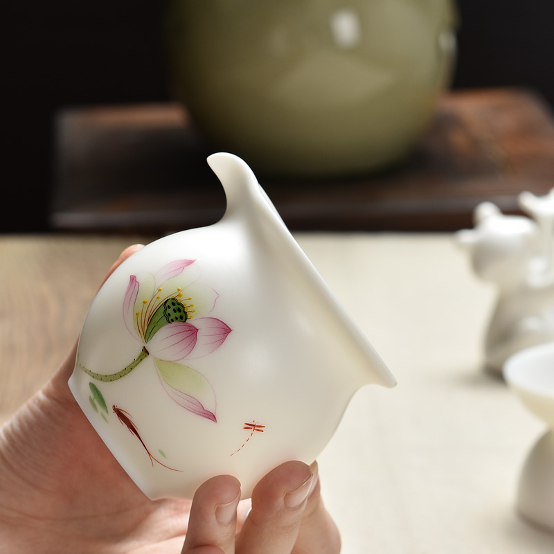 Sea mud seal hand - made lotus tea points ceramic kung fu tea tea ware home office accessories D53 fair keller - 113