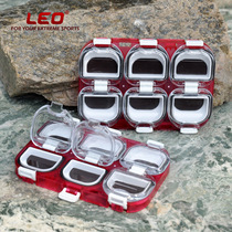 6 GRID Mini hook box with magnet Japanese waterproof fishing gear accessory box fishing portable small tool box storage box