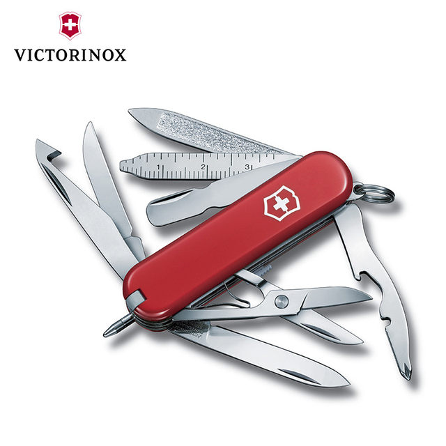 Victorinox Swiss Army Knife Mini Hero 58mm ຂອງແທ້ມີດພັບ Multifunctional Swiss Sergeant Knife