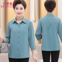 Moms autumn long-sleeved shirt 2020 new 40-year-old 50-year-old woman wears spring and autumn clothes shirt foreign style