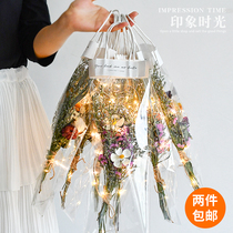 Natural full Star Rose Sunflower Dried Flowers Bouquet Photo Decoration Pendulum web Red Ins girlfriends Birthday Gifts