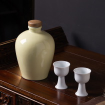 Jingdezhen creative wine bottle empty wine bottle home antique white wine bottle sealed ceramic wine altar one catty