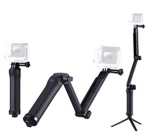 Applicable GoPro motion camera trifold self-slapping lever three-to-handle adjustment arm outdoor multifunctional folding bracket