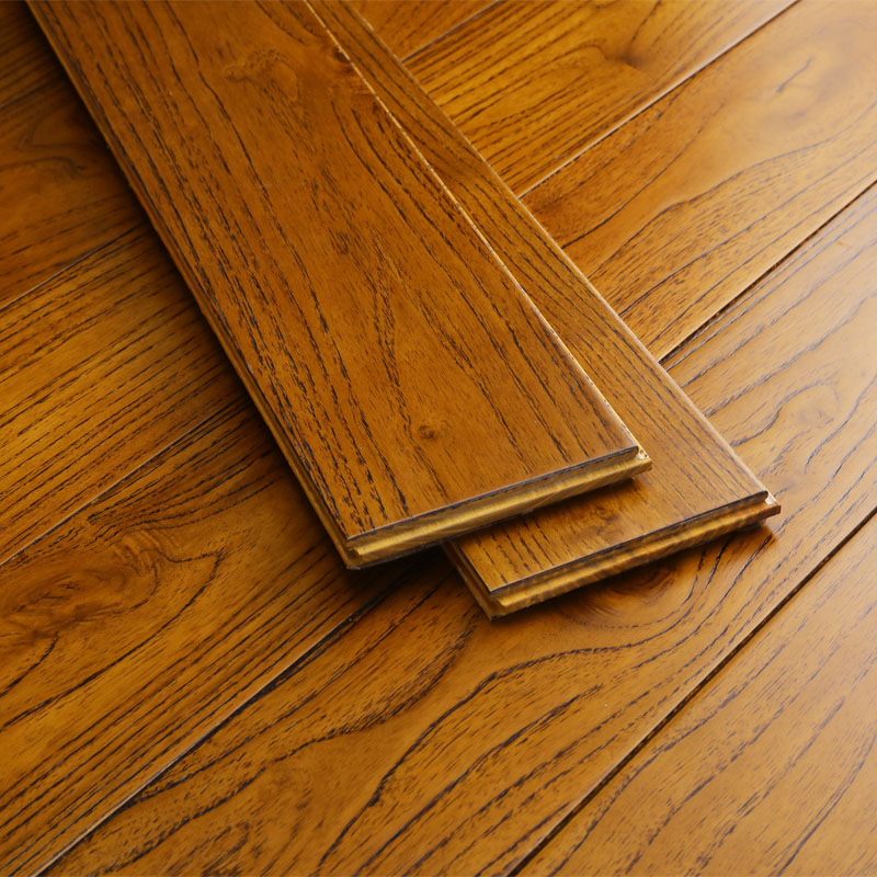 Log pure solid wood flooring manufacturers direct sales longan gold steel teak lock buckle geothermal floor heating gray home interior