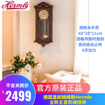 German new original direct mail Hermle Hermler European solid wood mechanical wall clock 70509-030341