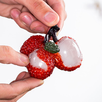 Douyin color change lychee tea pet tea set tea tray decoration creative can raise gifts hipster Independent Real shot