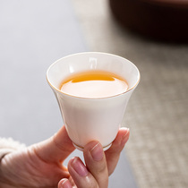 DeHua white porcelain tea cup kung fu small tea cup single cup tea bowl ceramic tea set white custom LOGO Enterprise