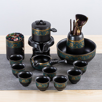 Kung Fu Tea Set Office Club Guests Tea Ceramic Teapot Cup Cover Bowl Lazy Stone Mill Automatic Tea Set